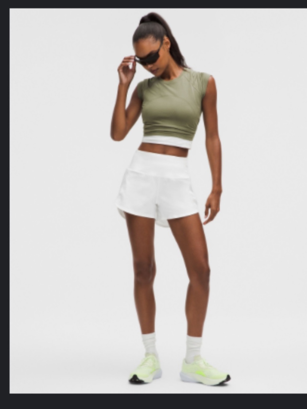 NWT Lululemon Speed Up HR Short 4" Lined White 0